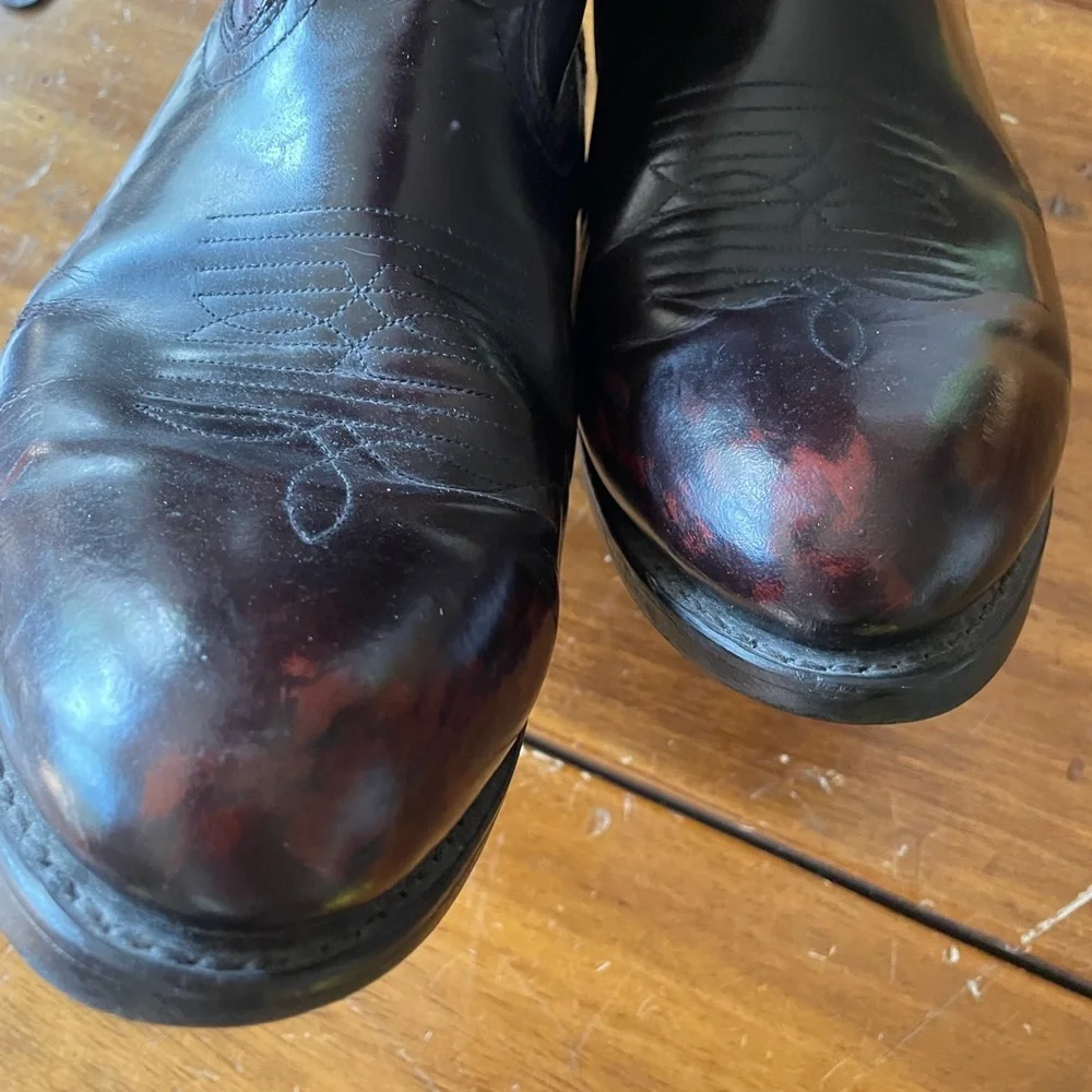 LAREDO Western Cowboy Boots  10.5 men’s or 12 women’s  maroon real Leather